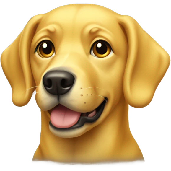 Yellow dog emoji
