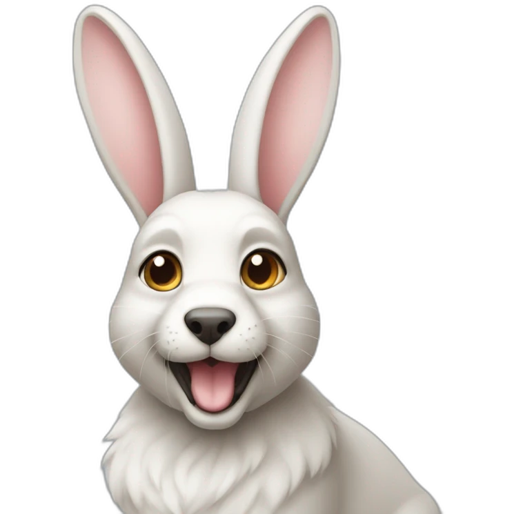 Lapin sur chien emoji