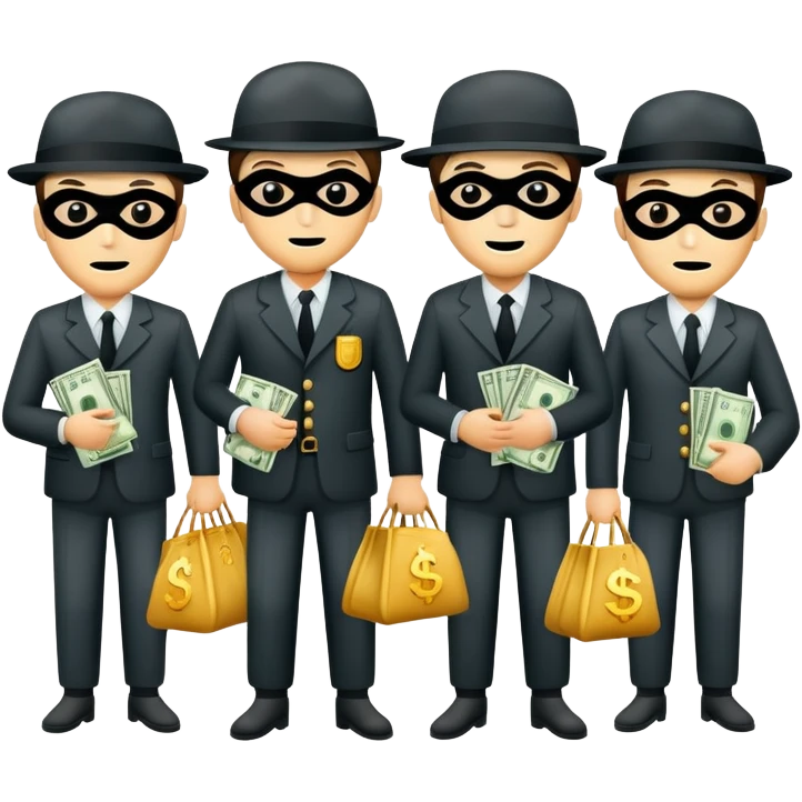Bank robbers emoji
