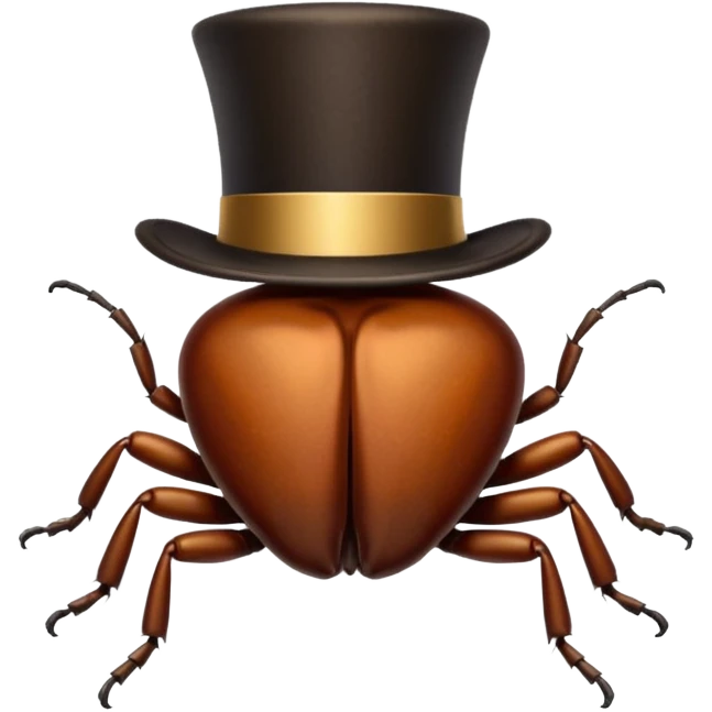 Beetle with top hat  emoji