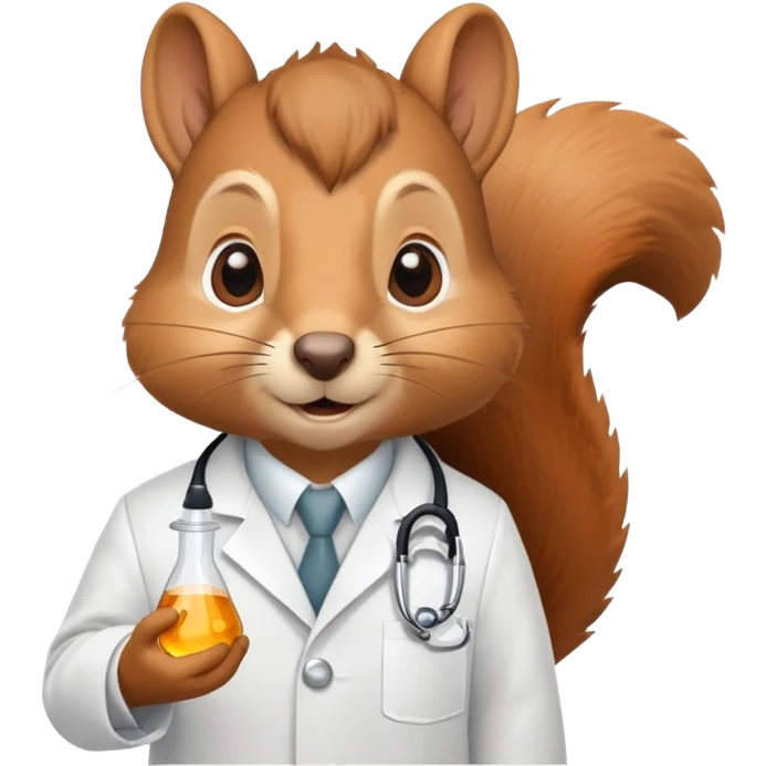 Squirrel scientist in a lab coat emoji