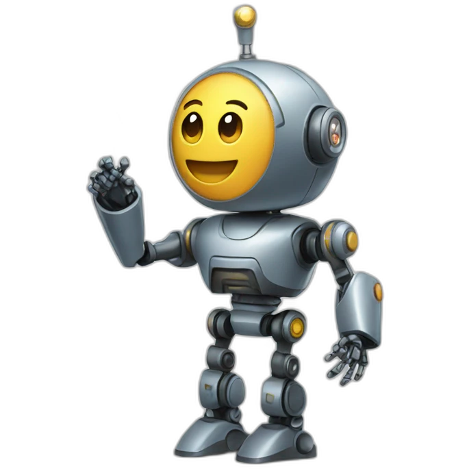 robot holding star fireworks emoji