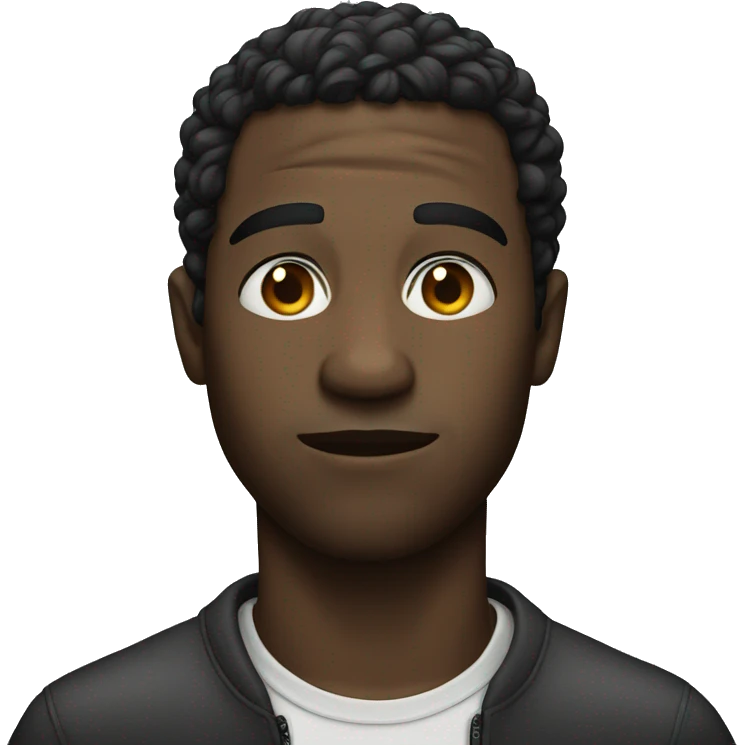 Black man giving a side eye emoji