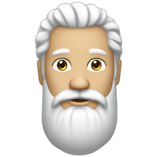 Barbe blanche emoji