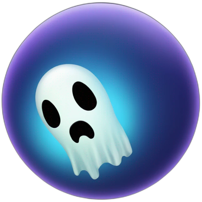 ghost as a globe emoji