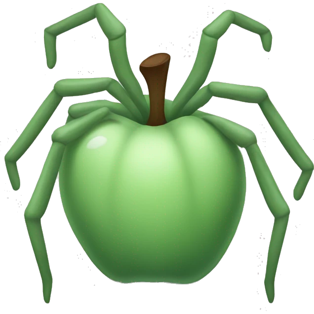 sage green spider apple emoji emoji