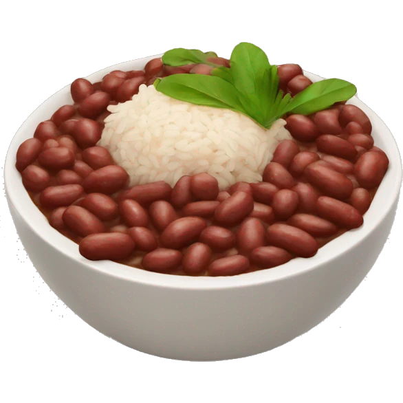 Red Beans and Rice with jerk Chicken emoji