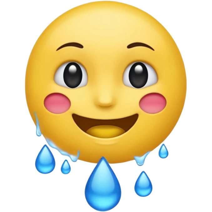 Un emoji qui pleure et qui sourit emoji