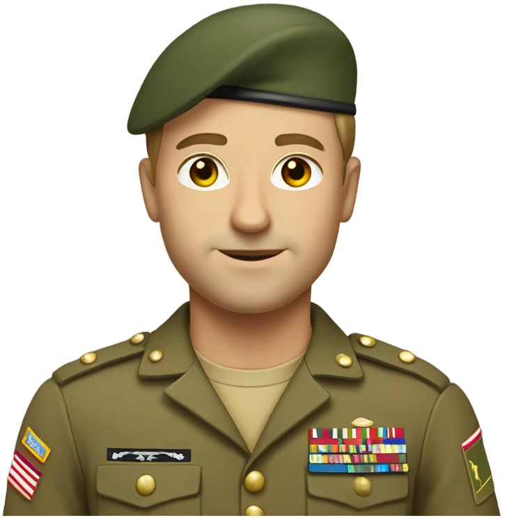 Caucasian man in OCP Military uniform  emoji