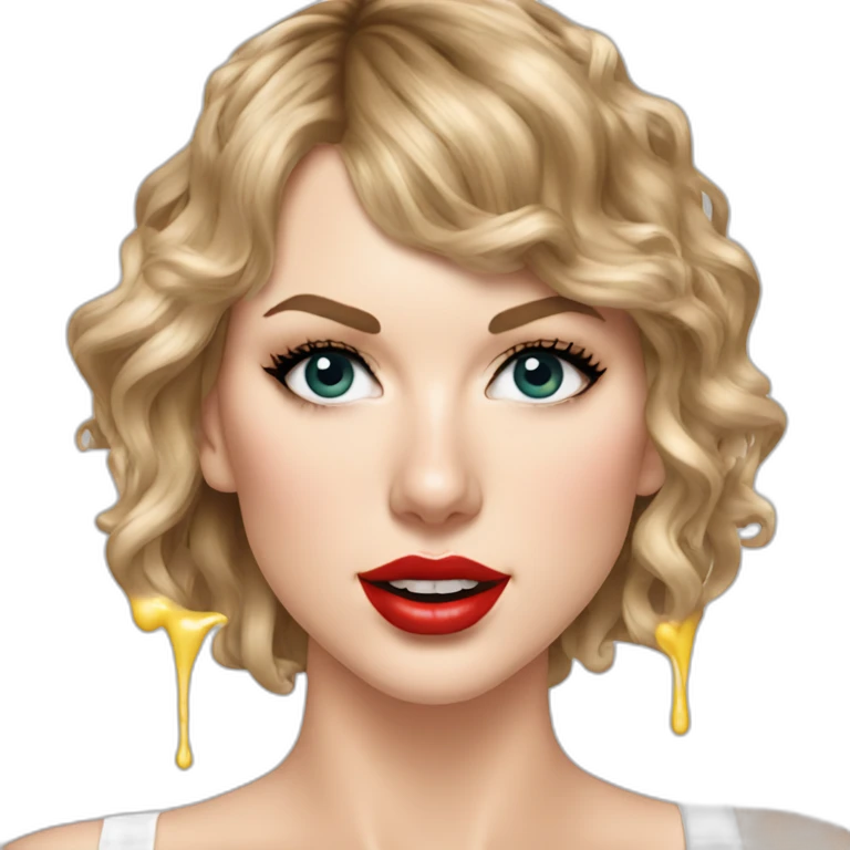 taylor-swift-selfie-milk-on-face-dripping emoji