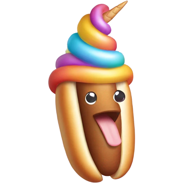Unicorn hotdog  emoji