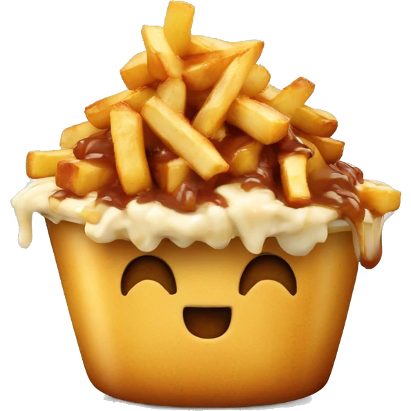 Poutine qui mange une poutine emoji