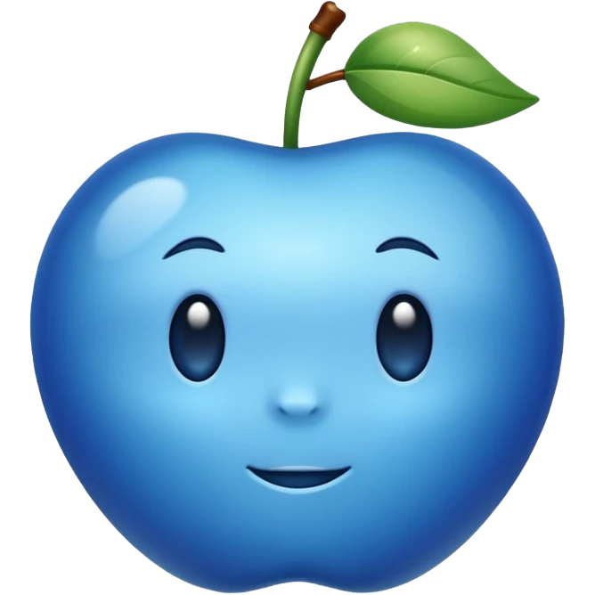 Une  cerise bleu emoji
