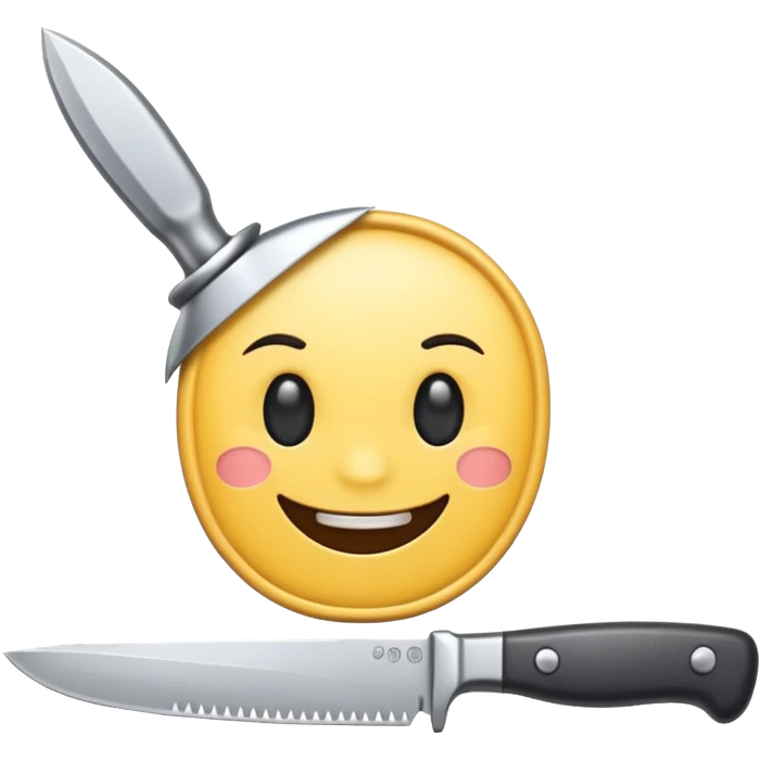 cute knife with face emoji