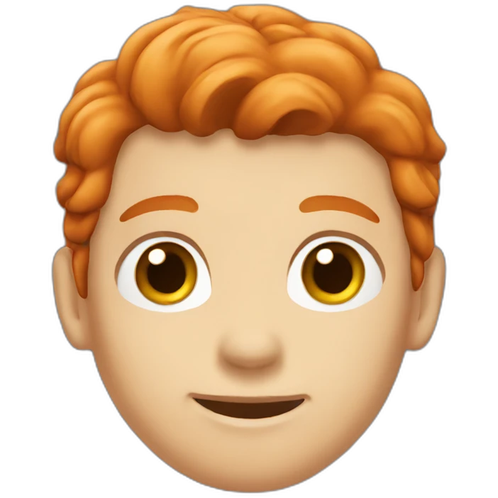 A young tall redhead man emoji
