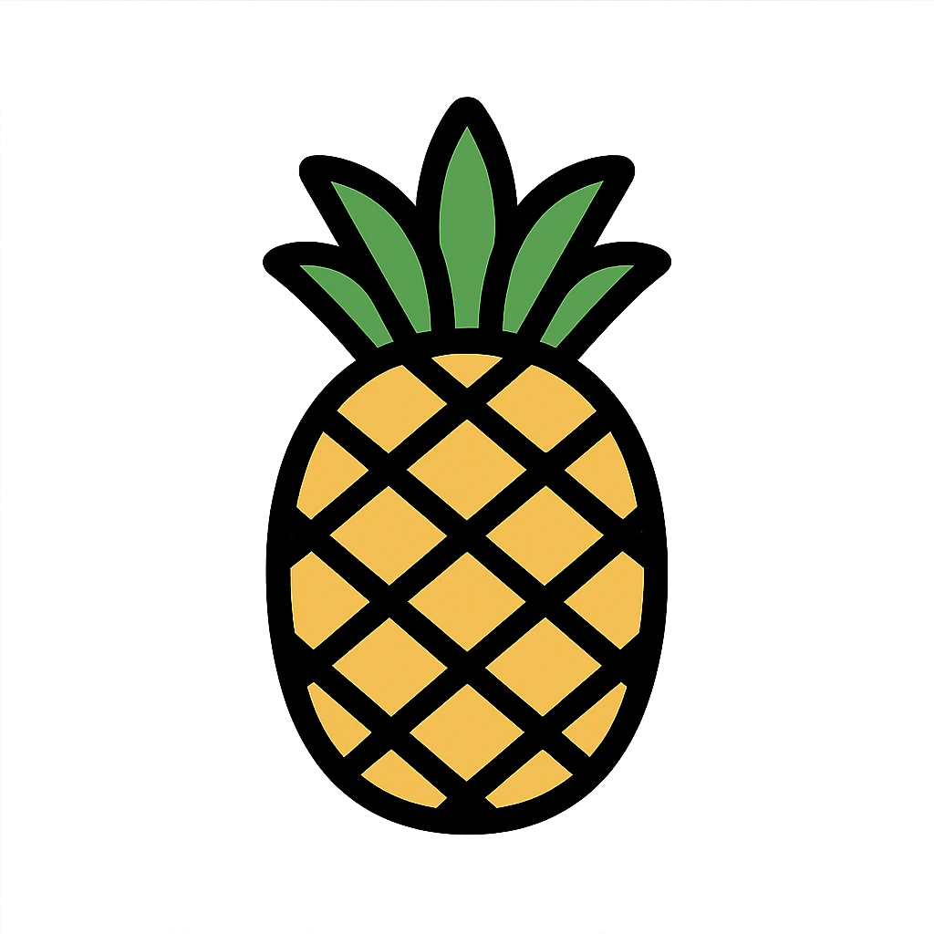 A pineapple emoji