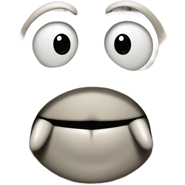 Smile face with a nose in the mouth emoji