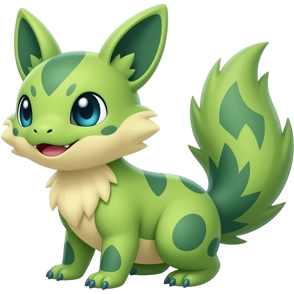 Exotic Treecko-Celebi-hybrid full body emoji
