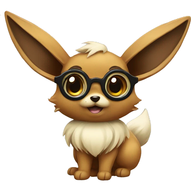 Eevee with monocle emoji