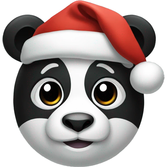 A Christmas panda  emoji