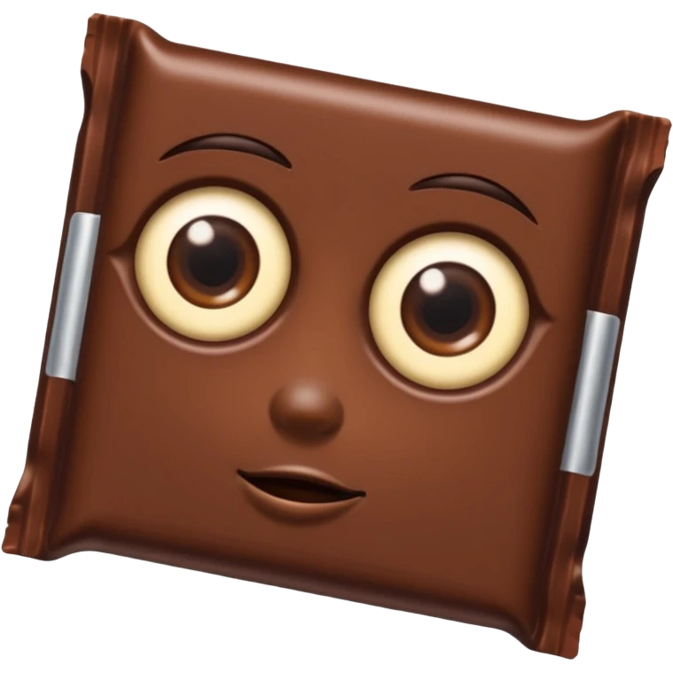 chocolate with eyes emoji