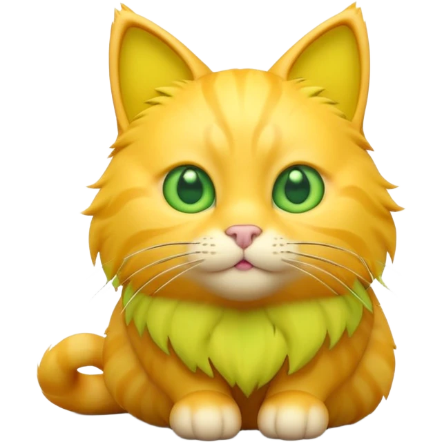 3d 렌더링 방식, 노란색 고양이 emoji