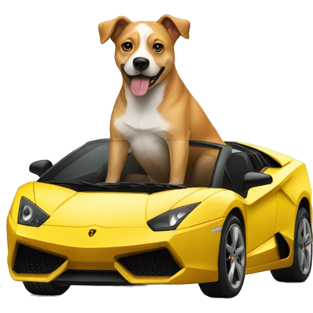 Dog in a Lambo emoji