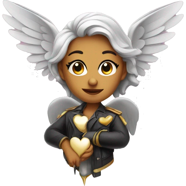 Glamour heart with wings emoji