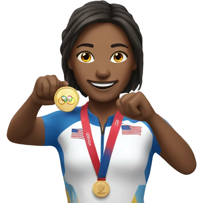 Woman winning Olympic gold emoji