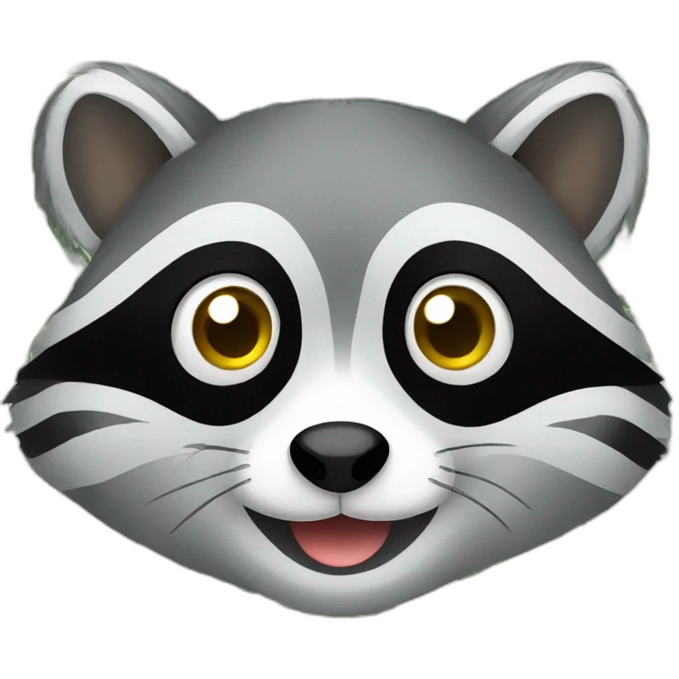 smiling raccoon with dollar signs as eyes emoji
