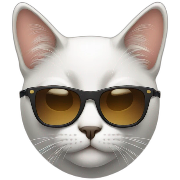 Cat with sunglasses professionally  emoji