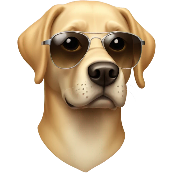Dog Labrador with sunglasses  emoji