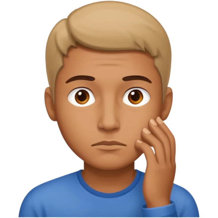 Guy with doubts emoji