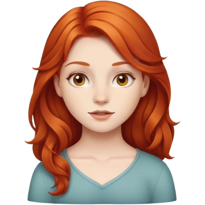 red head girl emoji