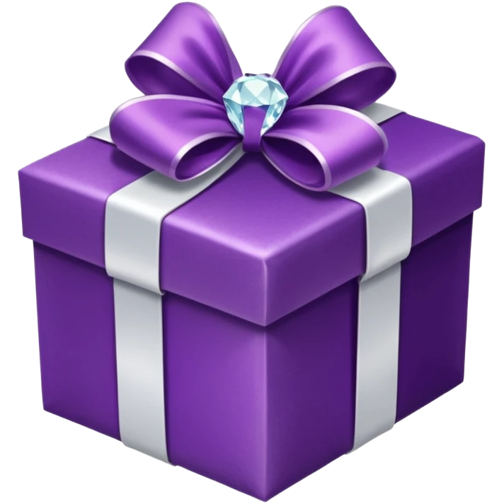 Amethyst diamond Gift box emoji