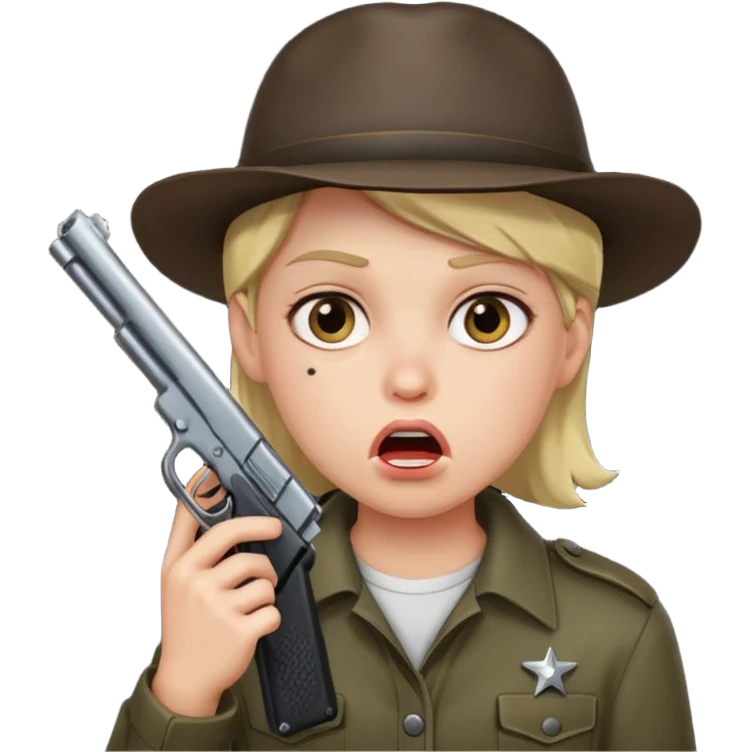 Blow my brains out with gun in mouth emoji