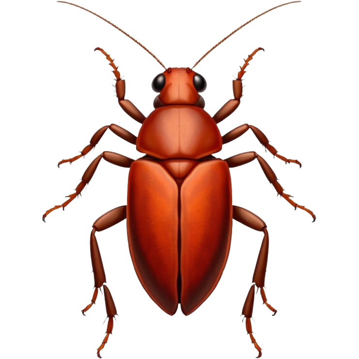 cockroach with "RED" written on its back emoji