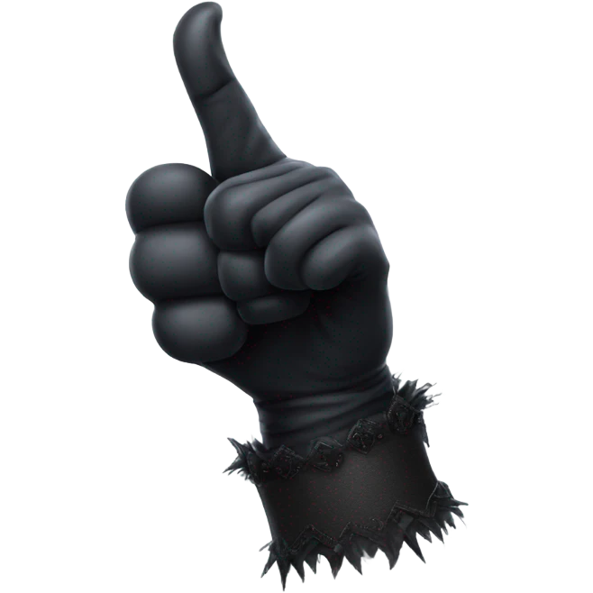 thumb up, gothic glove, magical style emoji