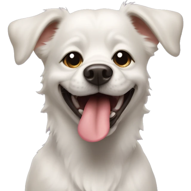 dog showing off tongue emoji