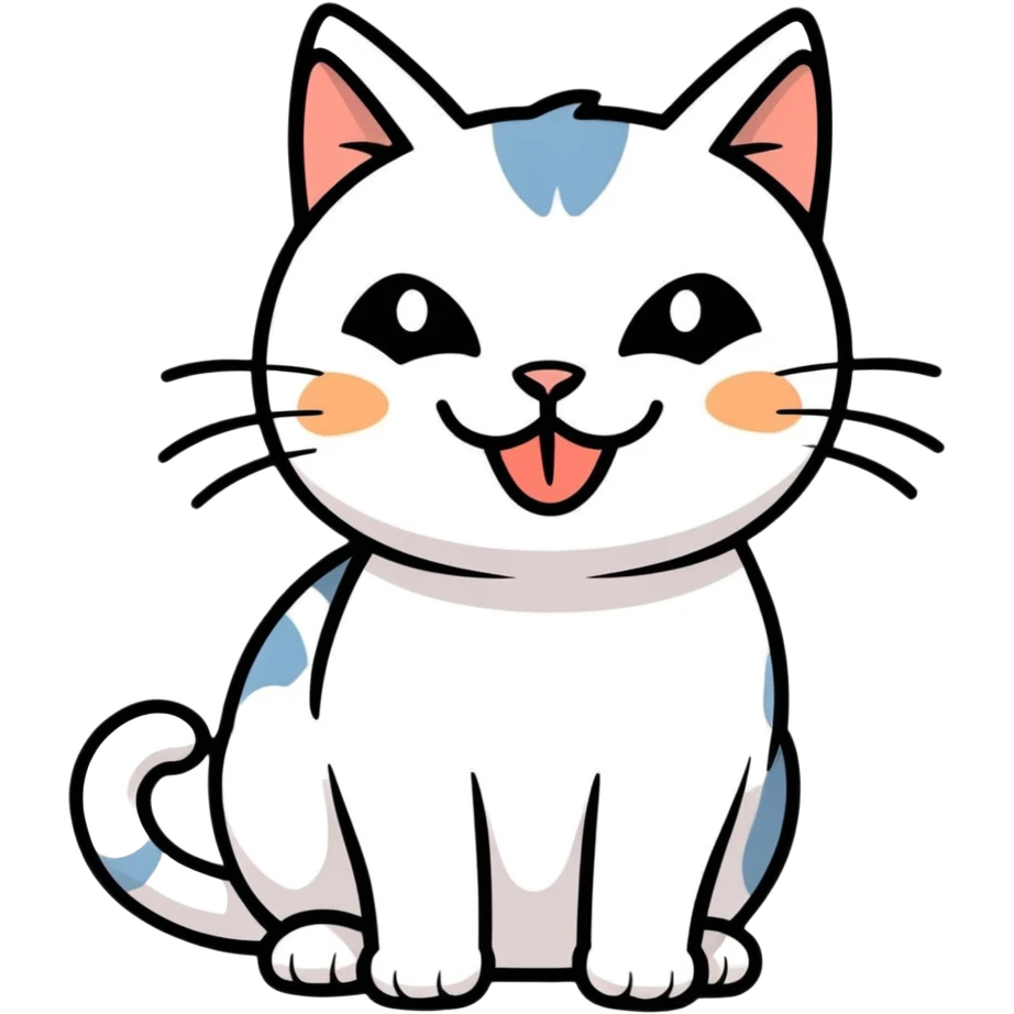 Кот с языком emoji