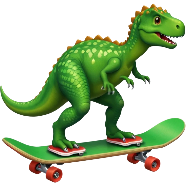 Dinosaur on a skateboard
 emoji