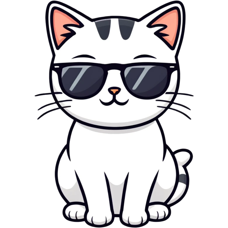 Cat with sunglasses emoji