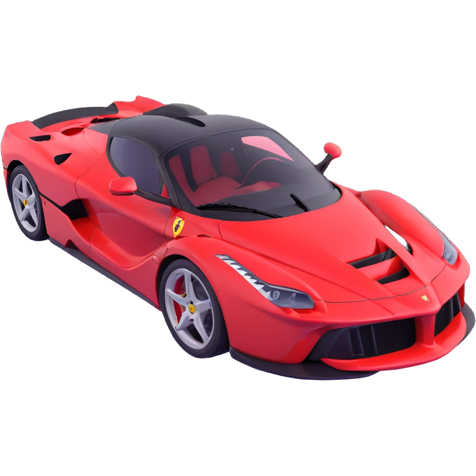 red LaFerrari sports car emoji