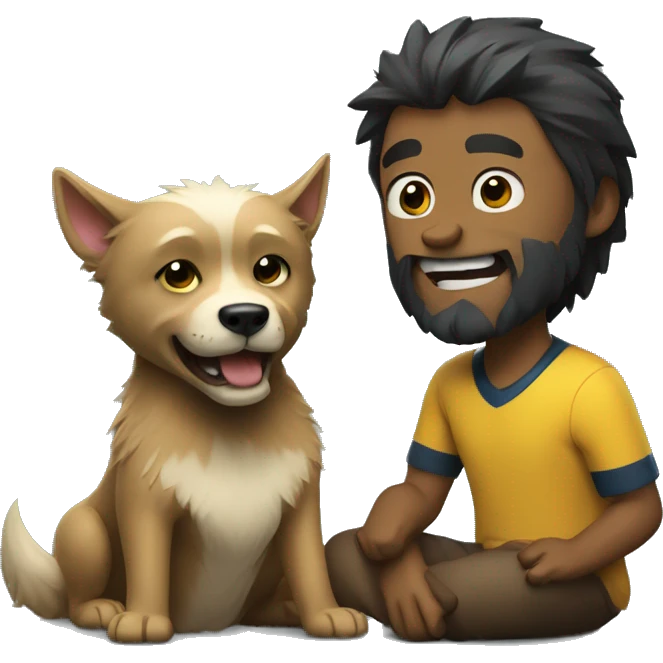 Wolverin with a dog emoji