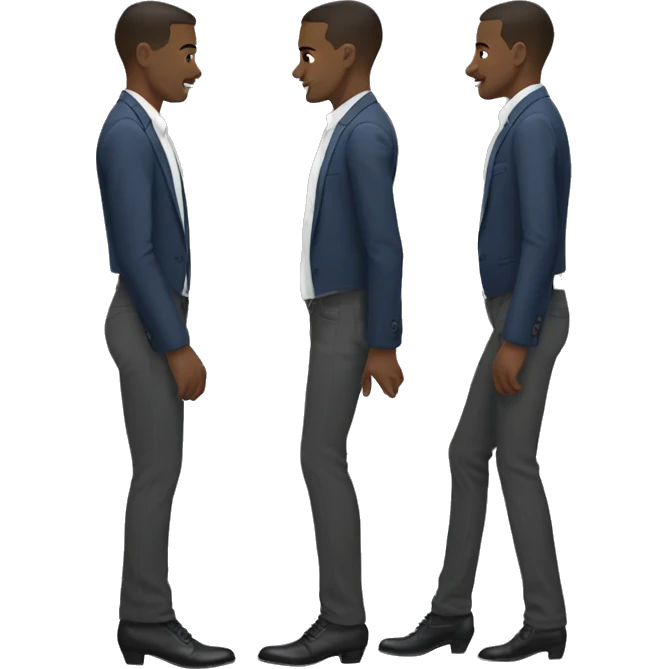 Gay man wearing heels like a woman emoji