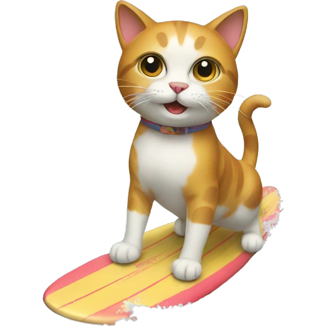 Surfing cat emoji