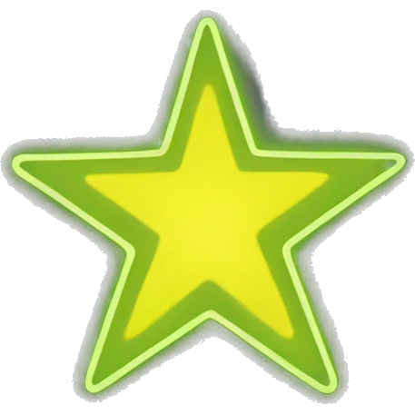 neon yellow star  emoji