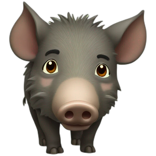 Wild boar with bear emoji