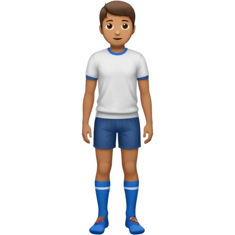 Man facing the left and wearing socks standing emoji