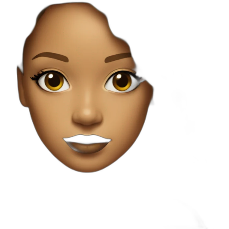 rihanna wearing a hawaii wetsuit hyperrealistic emoji